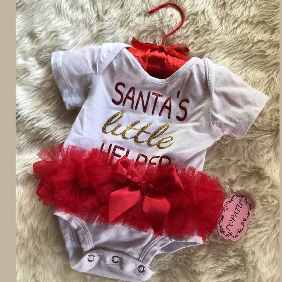 Santa’s little helper body suit 0-3 months - Picture 7 of 7